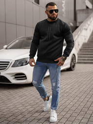 Vīriešu džemperis melns OZONEE JS/8B1358/3