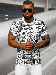 Vīriešu T-krekls balts OZONEE O/T1269/1