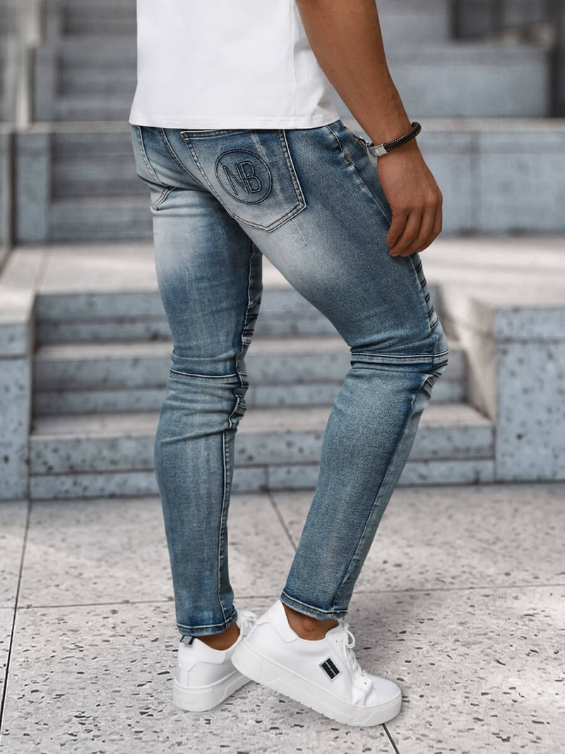 Vīriešu džinsi debesu zili OZONEE NB/MP0094BSZ