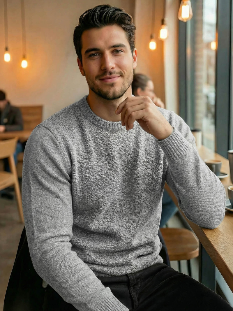 Vīriešu svīteris pelēks OZONEE JS/59B3607/2