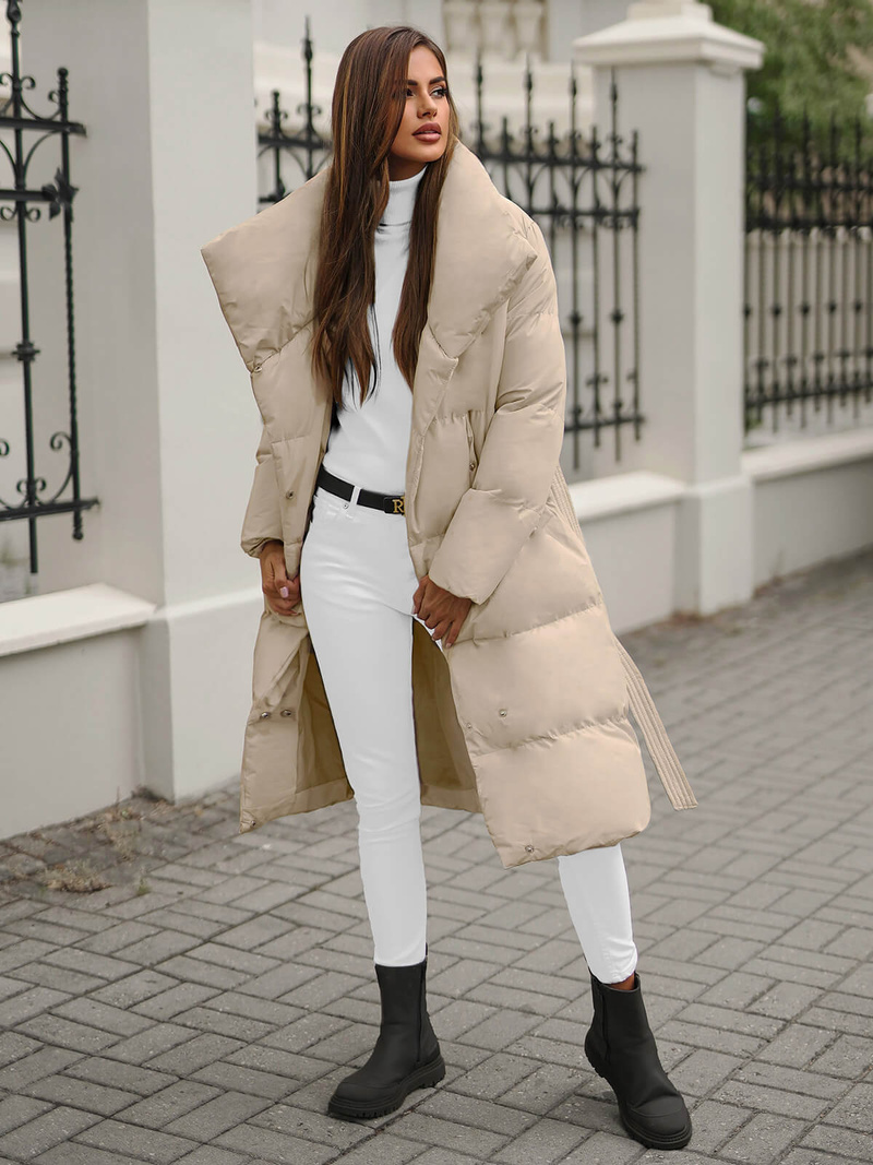 Sieviešu ziemas jaka smilšu OZONEE JS/M737/62Z