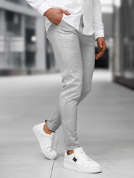 Vīriešu chino bikses pelēkas OZONEE DJ/5505Z