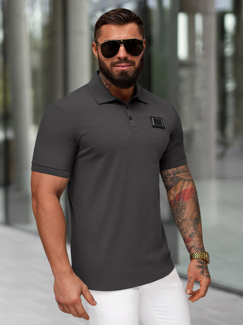 Vīriešu polo krekls grafīta OZONEE NB/MT3124