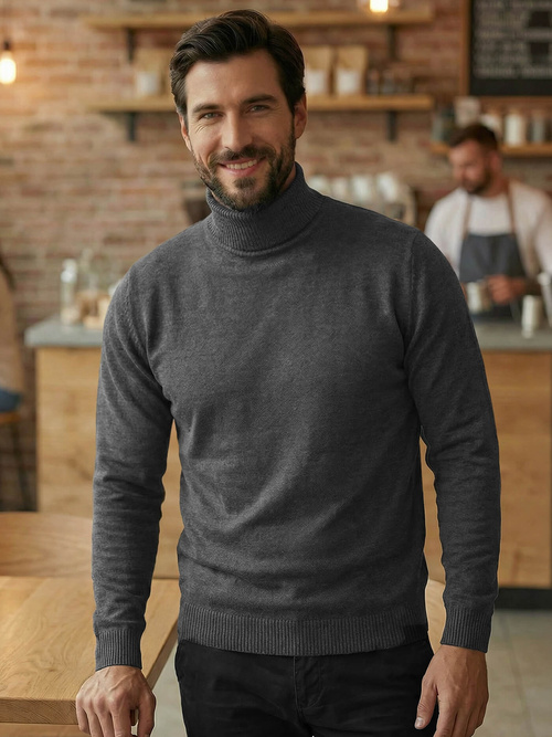 Vīriešu svīteris grafīta OZONEE JS/59B3603/5