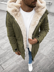 Vīriešu parka zaļa OZONEE JS/22M120/3