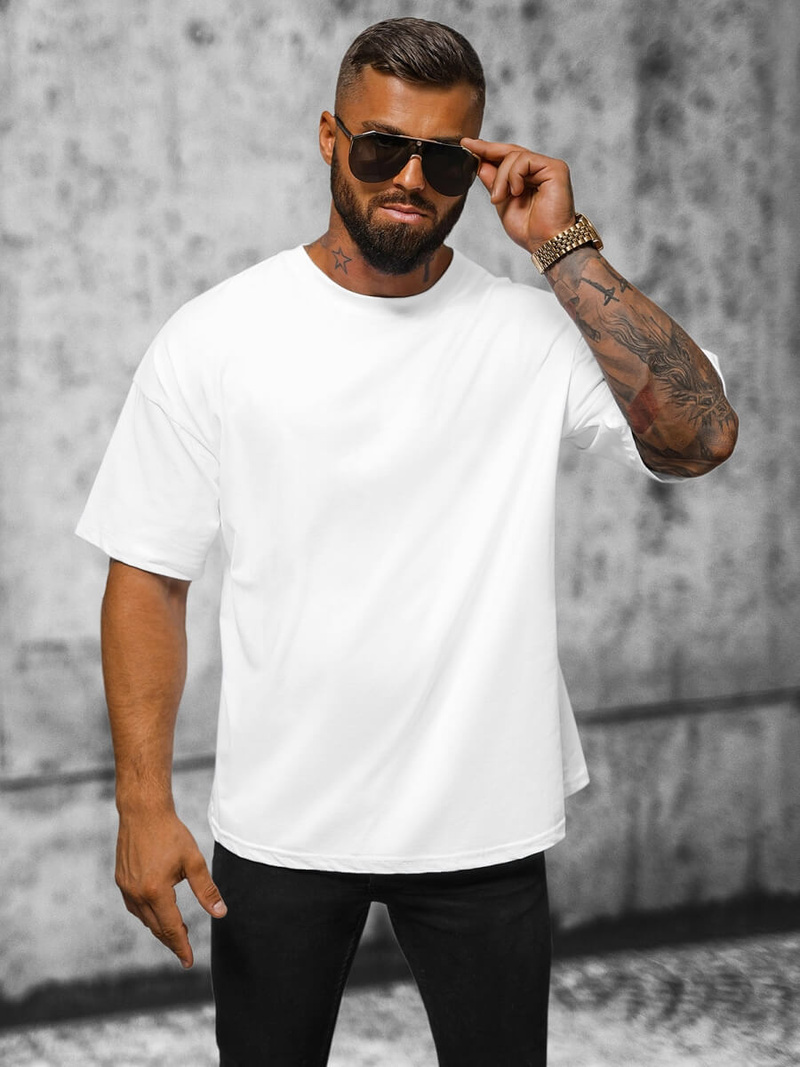 Vīriešu t-krekls balts OZONEE O/3436