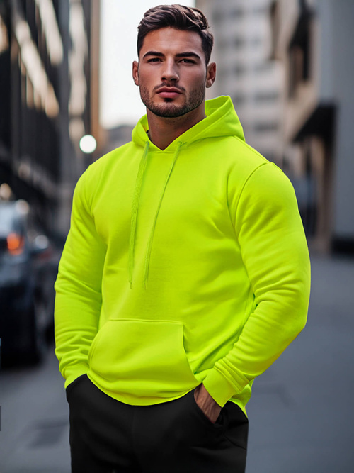 Vīriešu džemperis bālzaļš OZONEE JS/2009/72Z