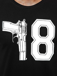 Vīriešu T-krekls melns OZONEE O/1174Z