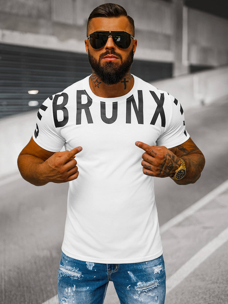 Vīriešu T-krekls balts OZONEE O/8T1265/1