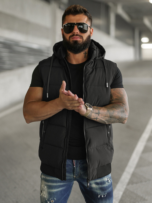 Vīriešu veste melna OZONEE JS/32M1780/392Z