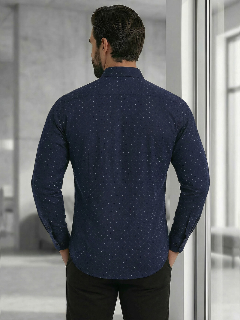 Vīriešu krekls tumši zila OZONEE V/V183Z