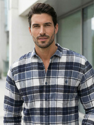 Vīriešu krekls tumši zila OZONEE V/V175Z