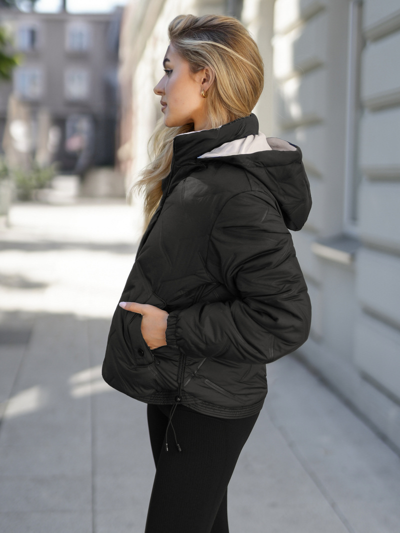 Sieviešu jaka melni-smilšu OZONEE JS/16M9315/392B