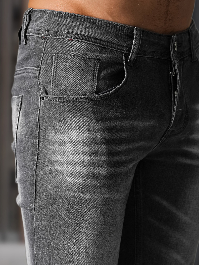 Vīriešu džinsi grafīta OZONEE NB/MP0199GSZ