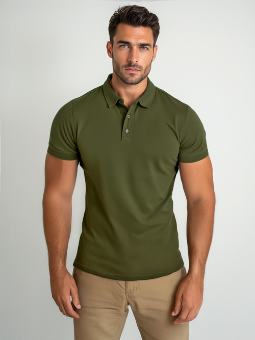 Vīriešu polo krekls zaļs OZONEE JS/8T80/29Z