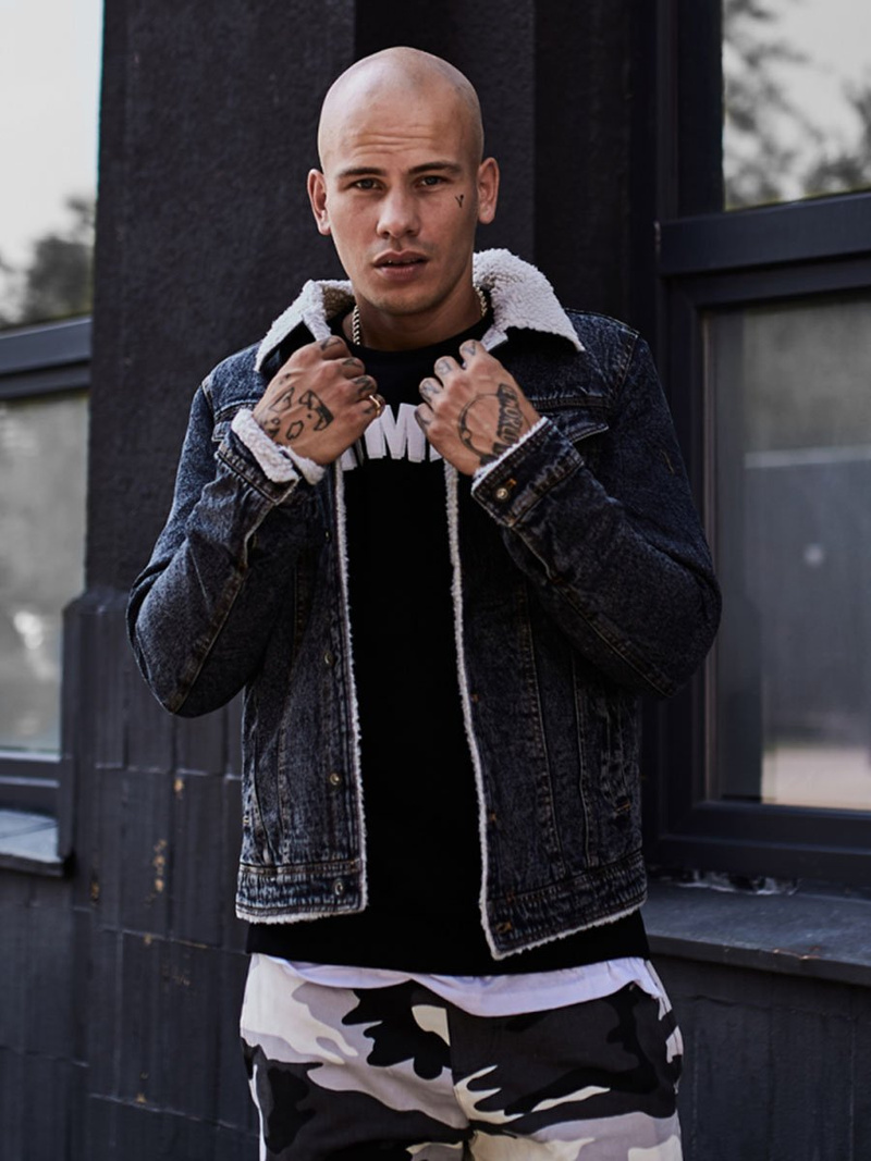 Vīriešu džinsa virsjaka grafīta OZONEE JB/JP1109