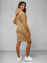 Sieviešu džemperis ar kapuci smilšu OZONEE JS/YS10005/6Z