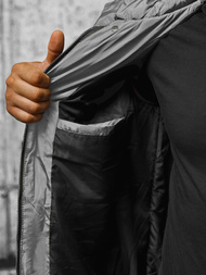 Vīriešu virsjaka pelēka OZONEE O/M799