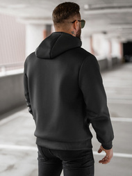 Vīriešu džemperis ar kapuci melna OZONEE JS/27B6502/3Z