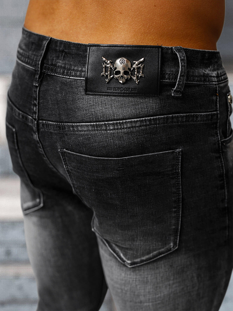 Vīriešu džinsi debesu melni OZONEE NB/MP0169G