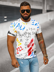 Vīriešu T-krekls Balts OZONEE JS/8T1211/1