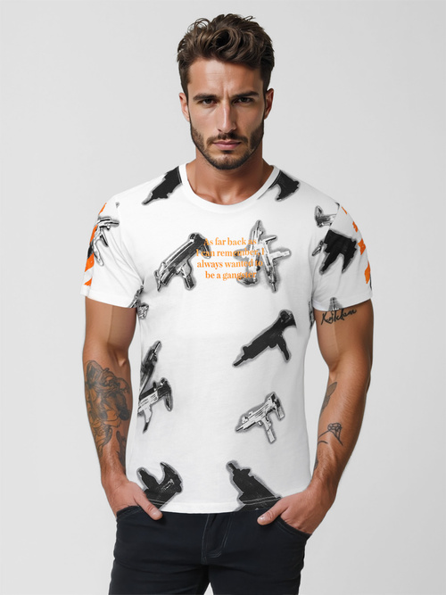 Vīriešu T-krekls Balts OZONEE O/MPO3471Z