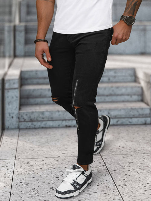 Vīriešu džinsi debesu melni OZONEE NB/MP0087N