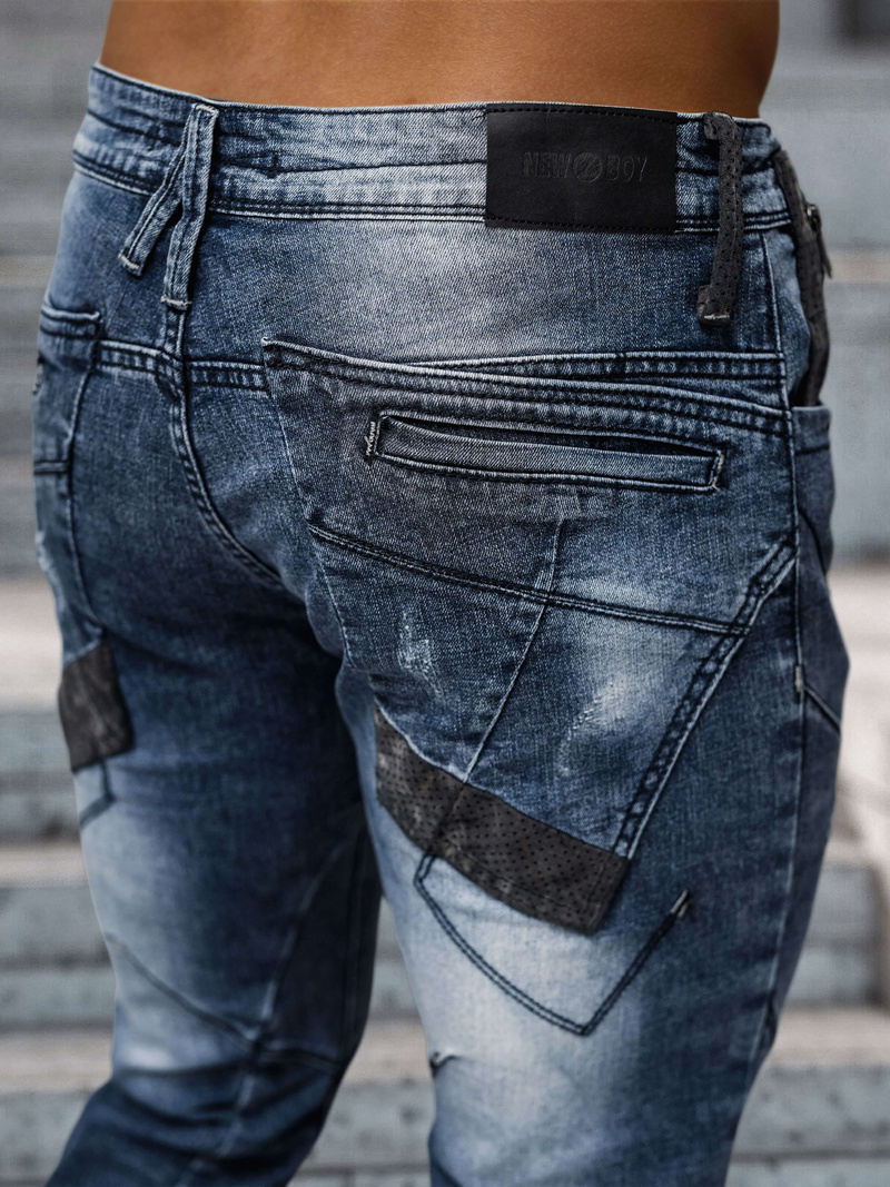 Vīriešu džinsi debesu zili OZONEE NB/MP0045B