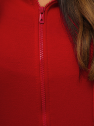 Sieviešu džemperis ar kapuci tumši-sarkans OZONEE JS/W03Z