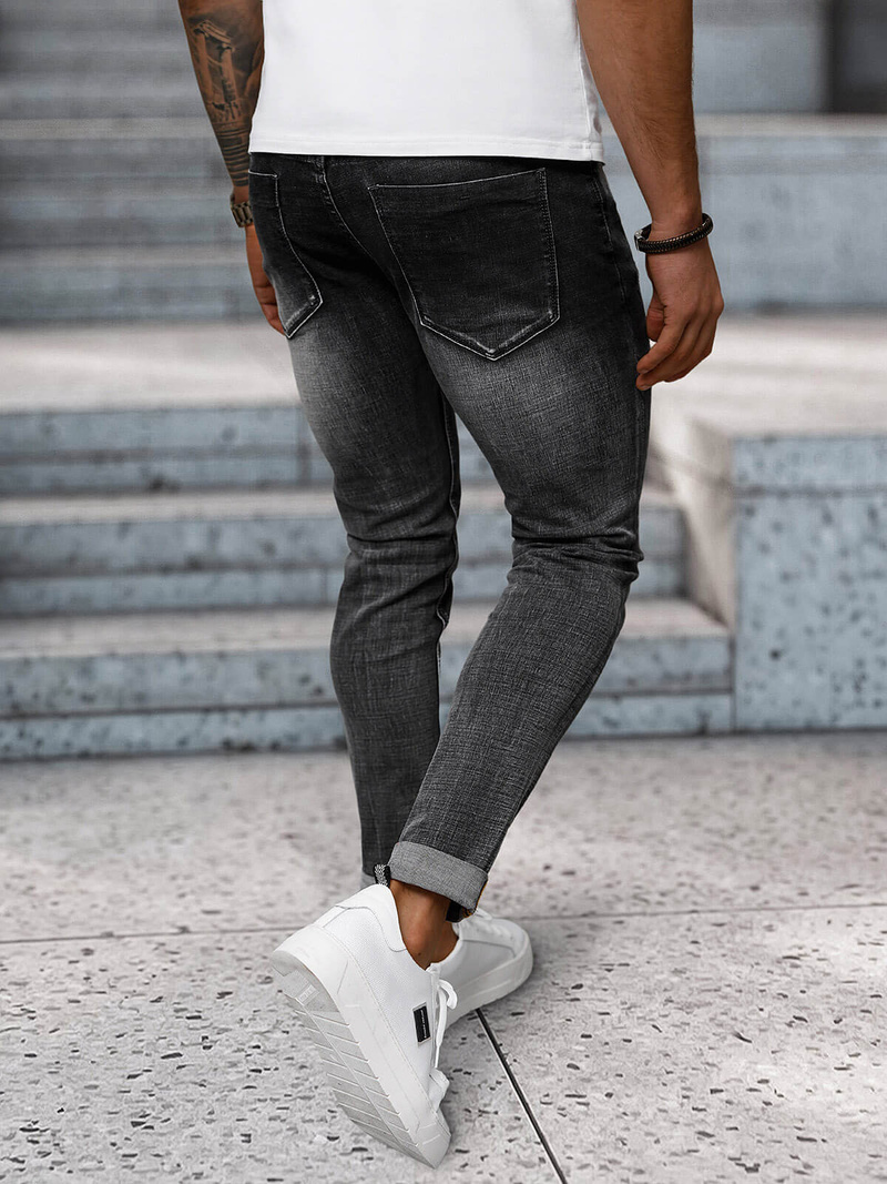 Vīriešu džinsi debesu melni OZONEE NB/MP0169G