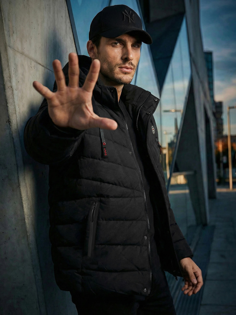 Vīriešu jaka melna OZONEE JS/31M5081/392