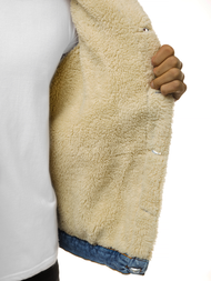 Vīriešu džinsa virsjaka gaiši-debesu zila OZONEE BN/5941