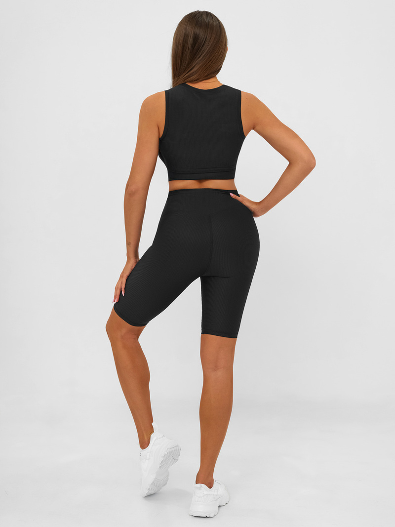 Īsi melni sieviešu legingi OZONEE JS/17K597/3