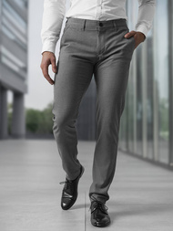  Vīriešu chino bikses tumši-pelēkas OZONEE V/6545