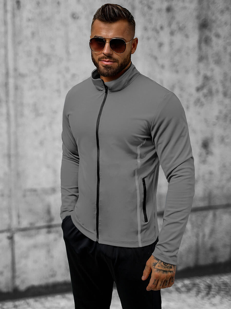 Vīriešu pārejas virsjaka pelēka OZONEE JS/M10309