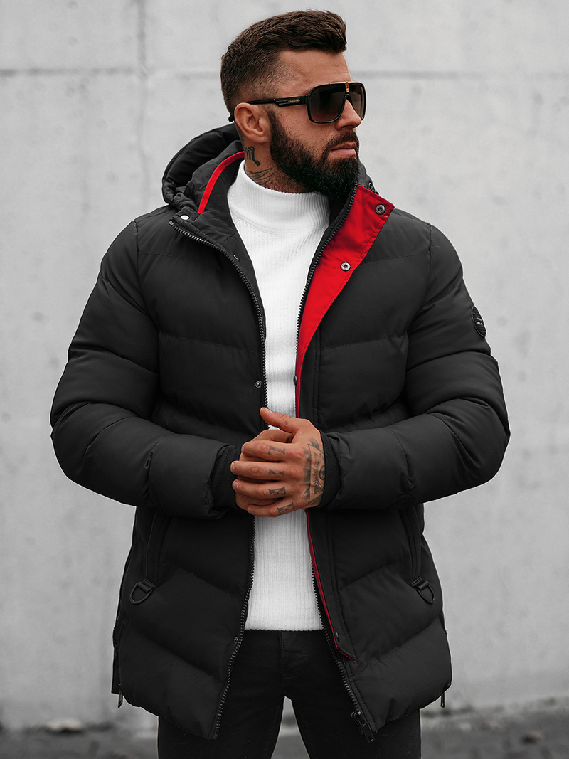 Vīriešu virsjaka melna OZONEE N/7330Z