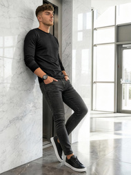 Vīriešu džinsi debesu melni OZONEE O/JK2918Z