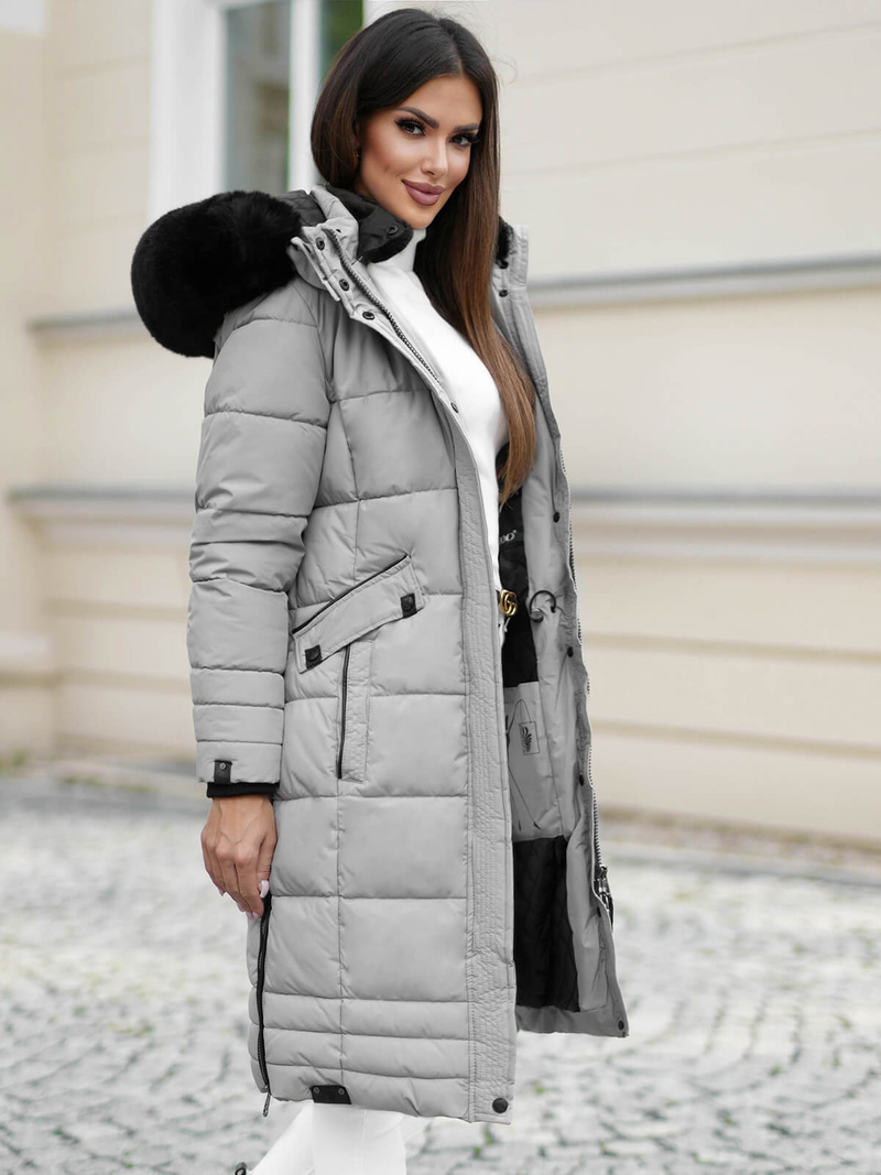 Sieviešu jaka pelēka OZONEE O/W377Z