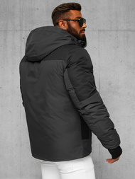 Vīriešu ziemas jaka grafīta OZONEE JS/91M9902/105Z