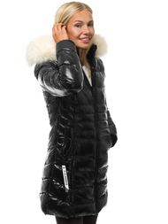 Sieviešu ziemas virsjaka melna OZONEE N/6357