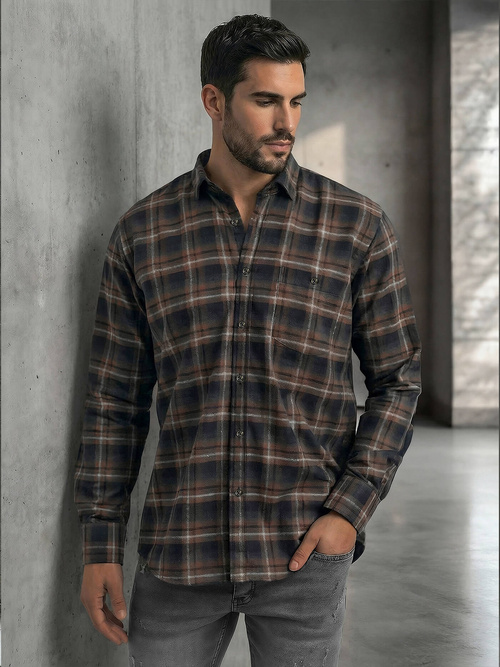 Vīriešu krekls tumši zila OZONEE V/V177Z