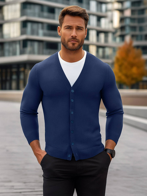 Vīriešu svīteris zils OZONEE NB/MM6006/5Z