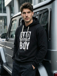 Vīriešu džemperis ar kapuci melna OZONEE JS/65B3909/3Z