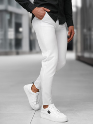  Vīriešu chino bikses baltas OZONEE DJ/5526Z