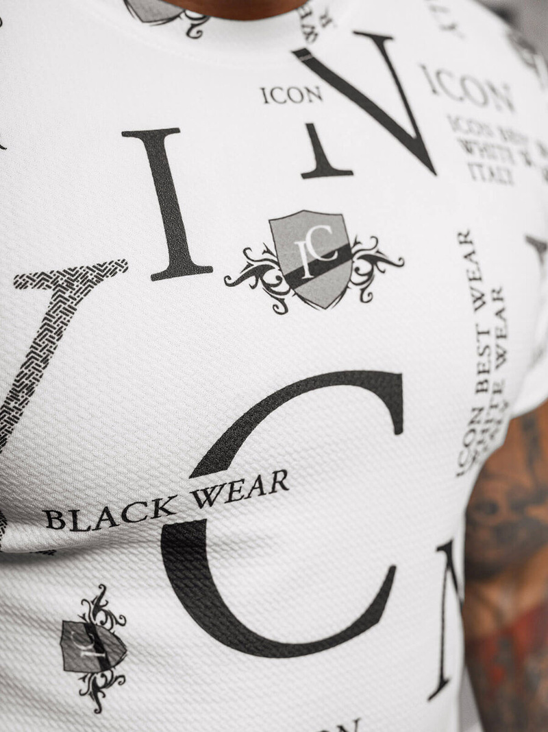 Vīriešu t-krekls balts OZONEE O/T6482