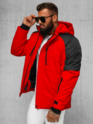 Vīriešu ziemas jaka sarkana OZONEE JS/91M9902/270Z