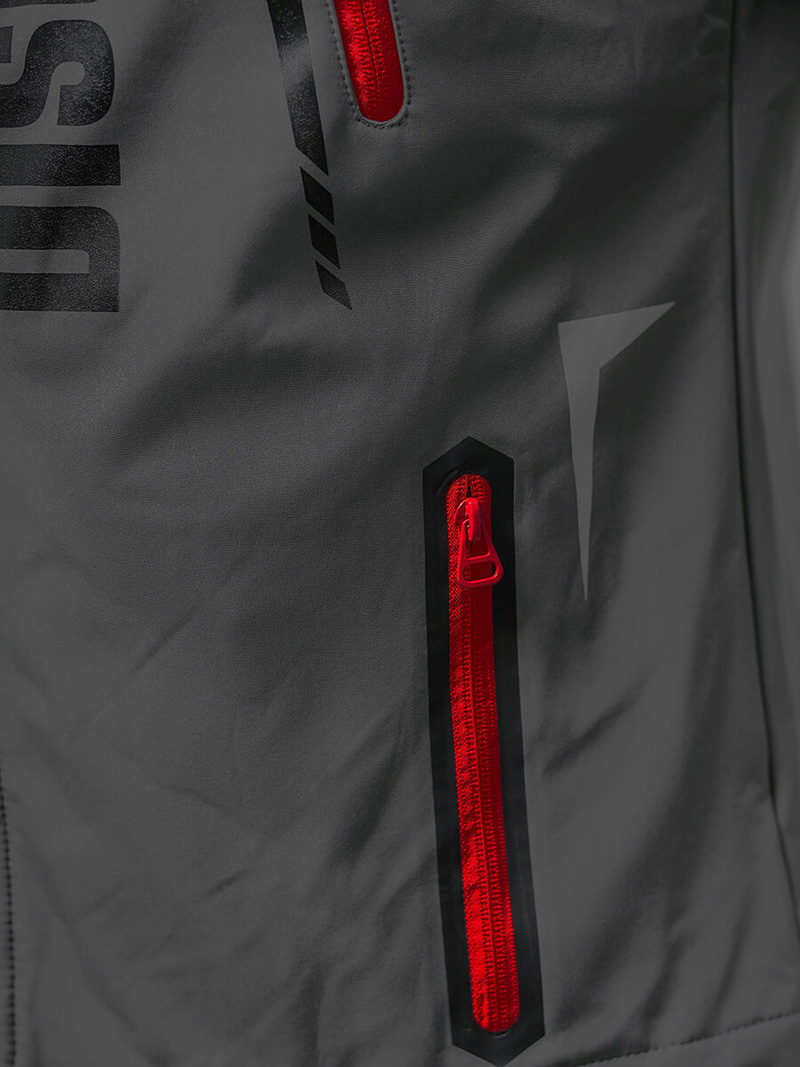 Vīriešu softshell virsjaka pelēki-sarkana OZONEE JS/HH025/2BZ