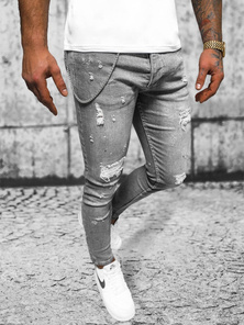 Vīriešu džinsi grafīta OZONEE O/MB459