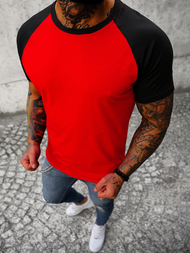 Vīriešu t-krekls sarkani-melns OZONEE JS/8T82/8