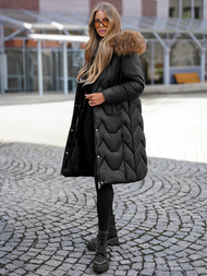 Sieviešu ziemas jaka melna OZONEE O/5M3229/392